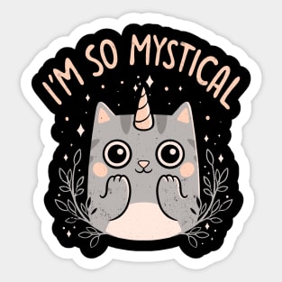 Mystical Kitty - Mystic Cute Unicorn Cat Gift Sticker